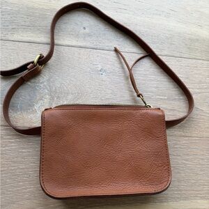 Madewell 100% Leather Belt Bag Crossbody Brown • New With Tags
